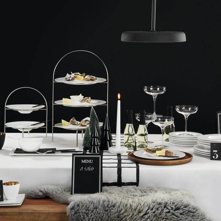 Silver À TABLE Etagere Two-Tiered Plate Stands *2-3 MO Lead Time for wholesale on Faire1