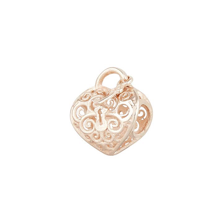 Breloque en argent sterling 925 mm plaqué or rose 1,1 x 1,3 pour la vente par Angel devil both sl