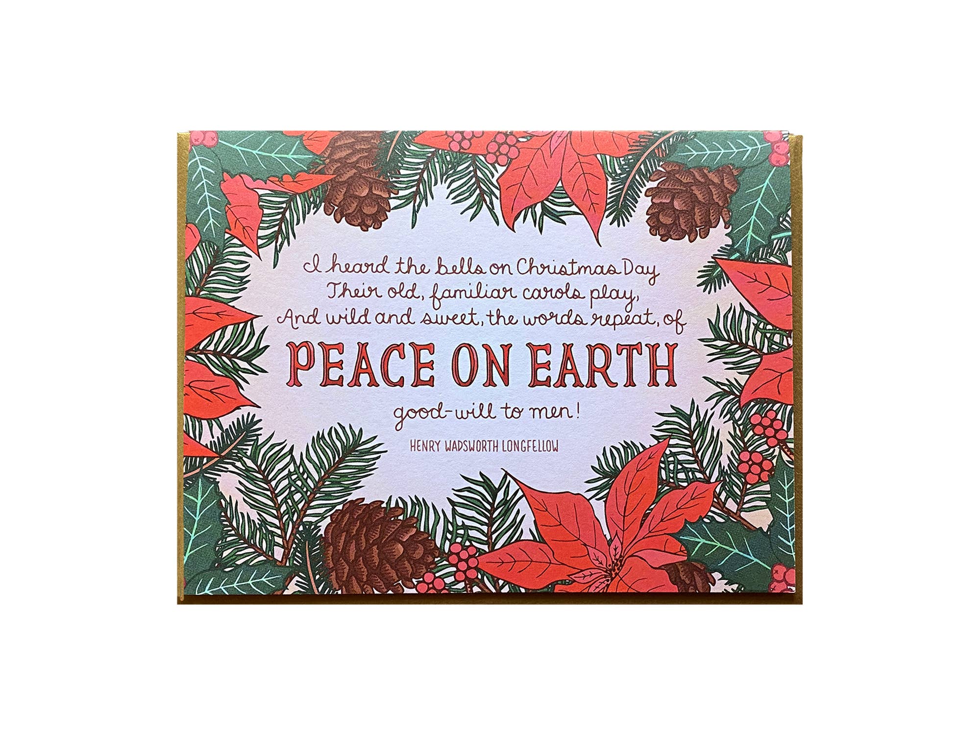 Noteworthy Paper & Press - Wholesale Christmas Card - Longfellow Quote Card0