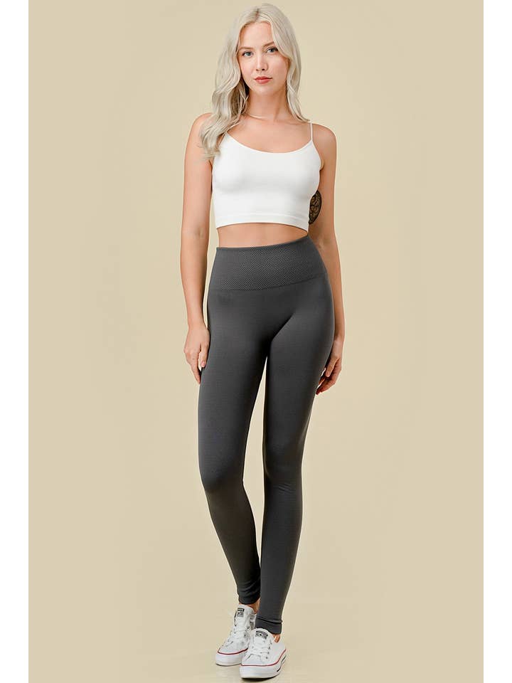 MIO WHOLESALE - Wholesale Athletic/Lounge Leggings - Women's - FL700-FLEECE HIGH-RISE FLEECE LEGGINGS