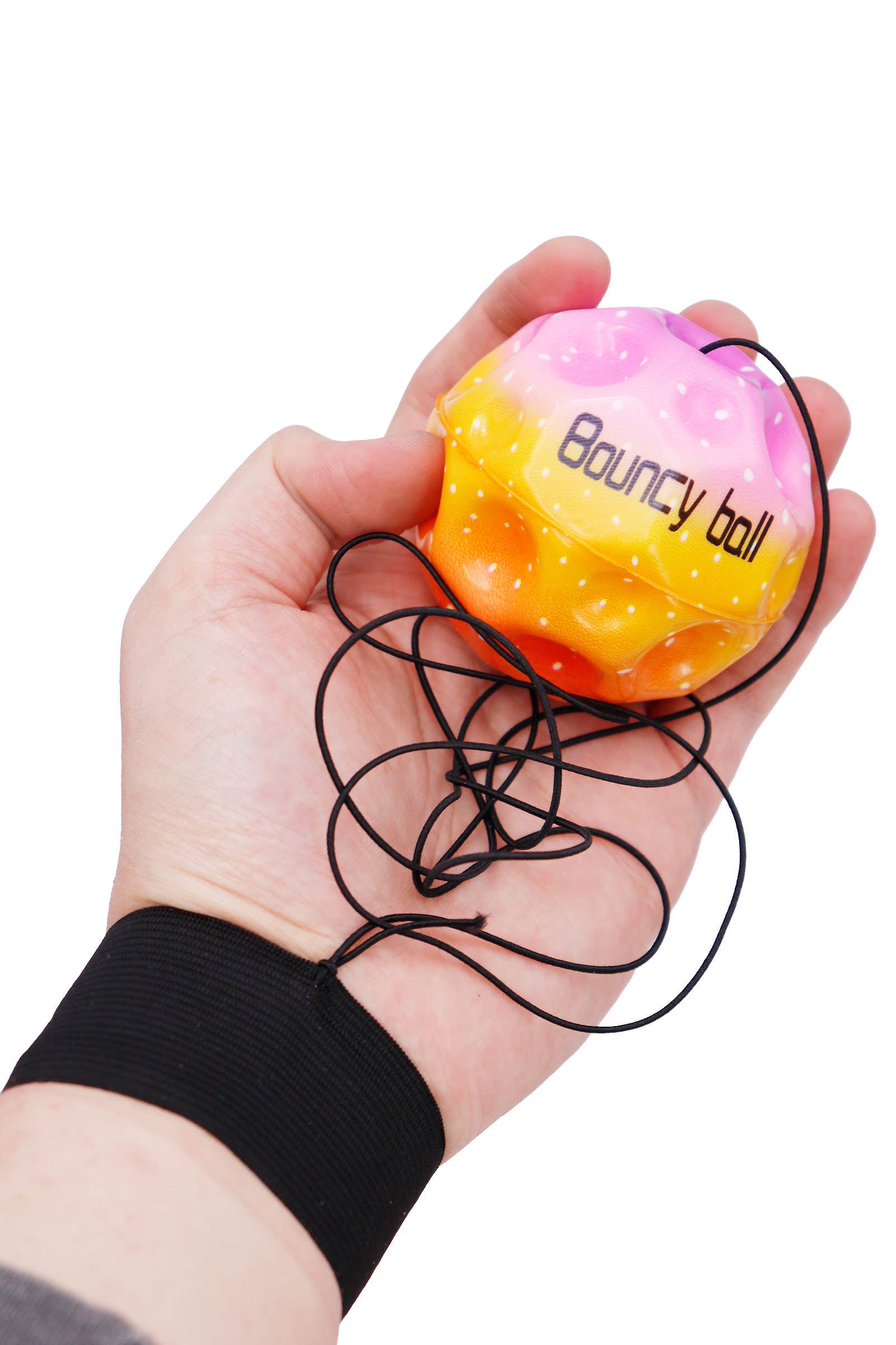 ASSORTED Rainbow Meteorite Bouncy Return Gravity Ball for wholesale on Faire4