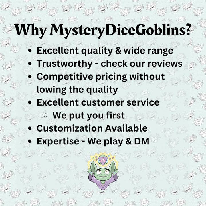 Mystery Dice Goblin - Wholesale Dice - Black Leather Mystery Blind Folder with 5 Dice Sets6