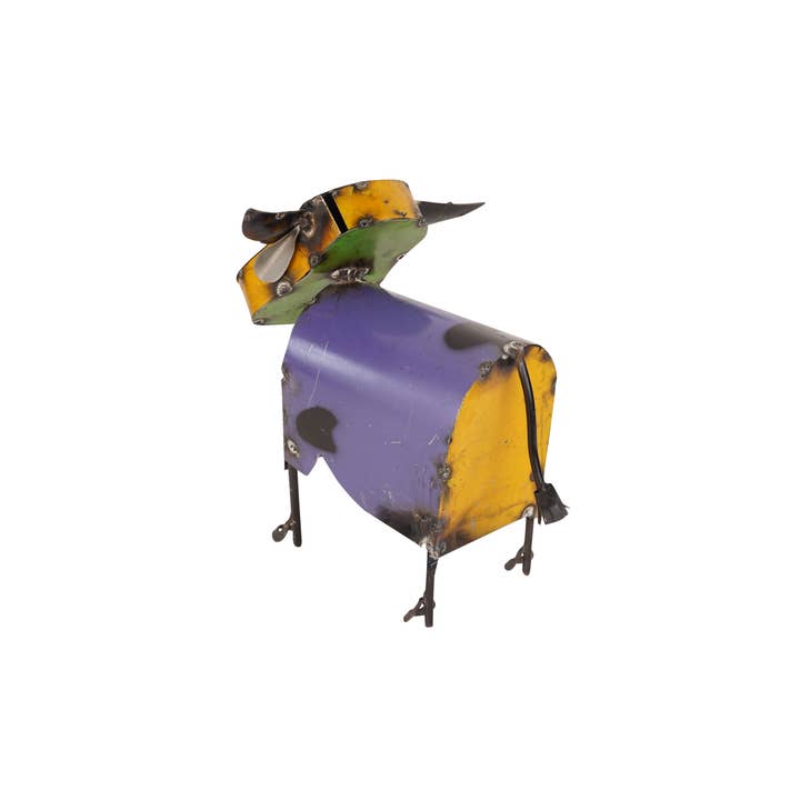 My Amigos Imports - Wholesale Outdoor Ornament/Decor - Colorful Metal Cow-Garden-Yard Art-Farmhouse-Colorful Cow