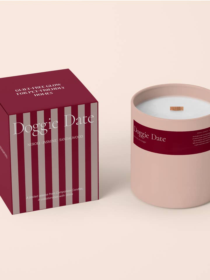 Doggie Date Candle By Olivia Amato for wholesale by Companion Candles