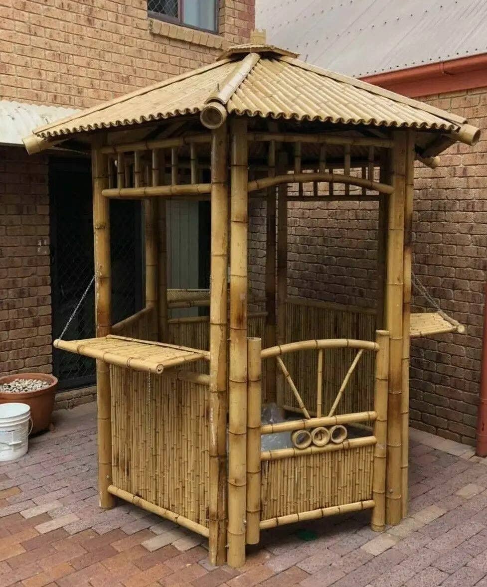 everythingbamboo - Wholesale Outdoor Ornament/Decor - Bamboo Gazebo Pagoda Pavilion 100% Handmade Garden Yard Natural Outdoor1