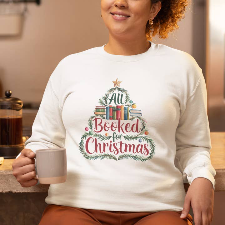 Baum für Weihnachten komplett ausgebucht Crewneck-Sweatshirt für den Großhandel von Lucky Luna Apparel