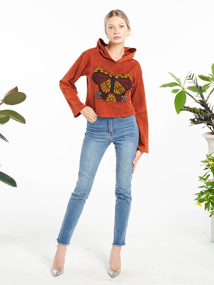 Fjäril Huvtröja Topp (KT-1525) för wholesale av Kathmandu Imports