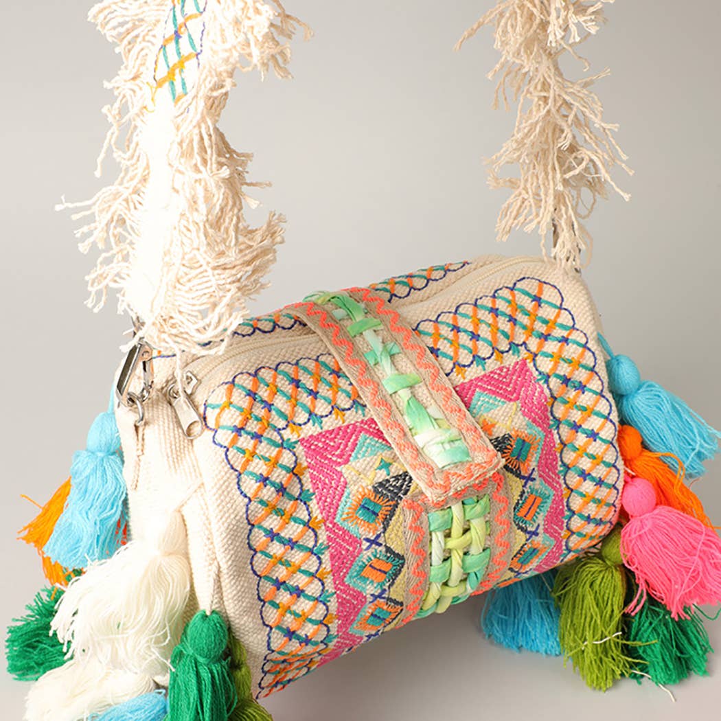 Fashion City - Wholesale Crossbody Bag - Women's - Embellished Cross Body Bag with Tassels4