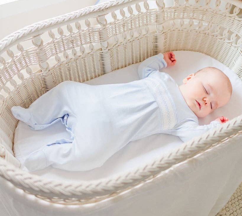 Blue Baby Boy`s Smocked Argyle Romper with Hat for wholesale on Faire1