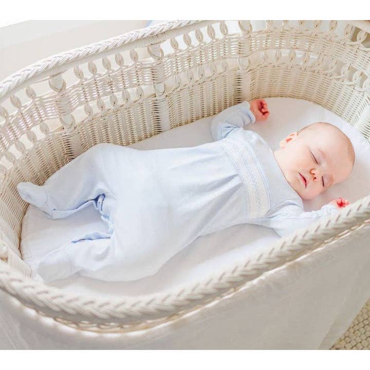 Blue Baby Boy`s Smocked Argyle Romper with Hat for wholesale on Faire1