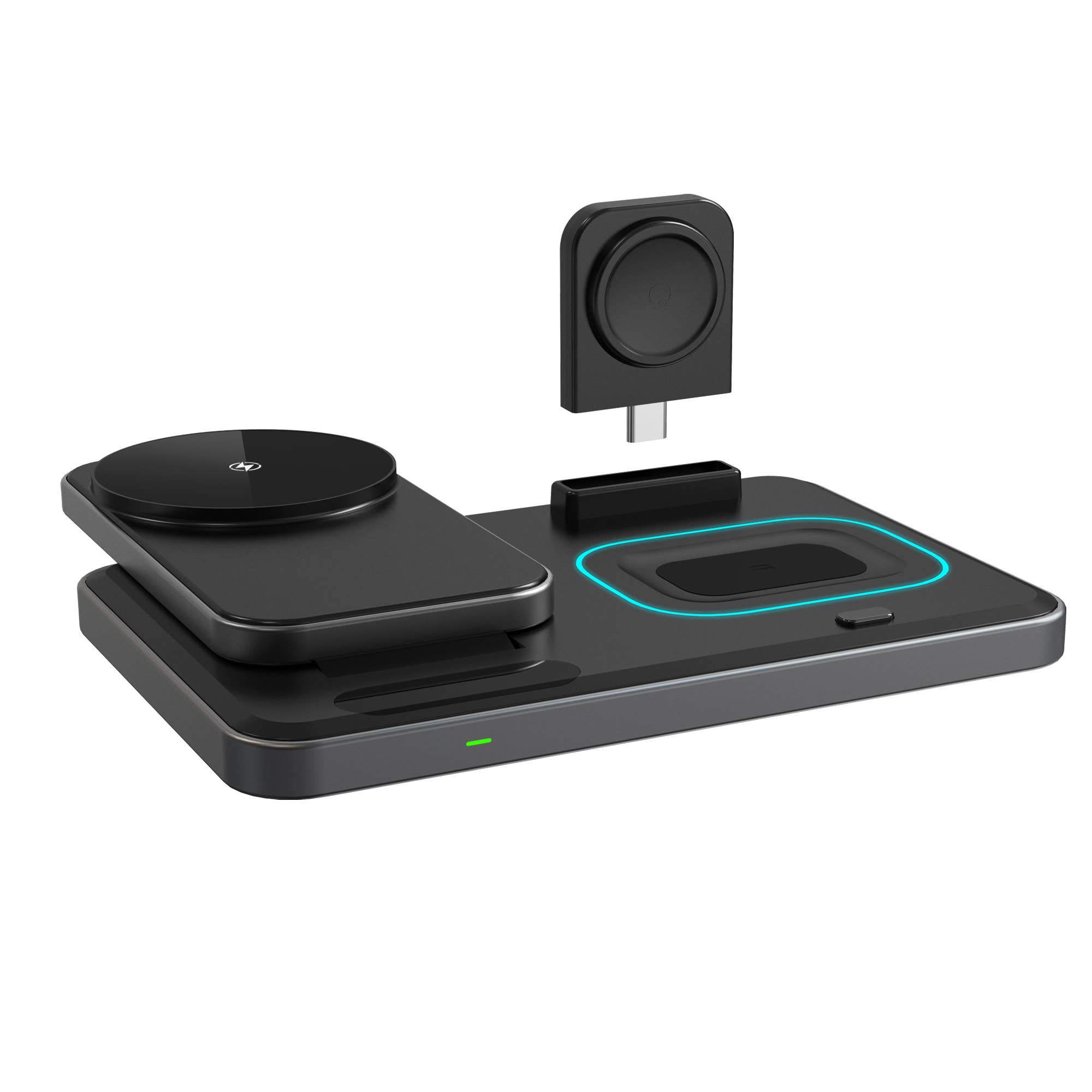 LAX Gadgets - Wholesale Charger - Flat Folding 3-in-1 Fast Wireless Charger -Retail Packaging7