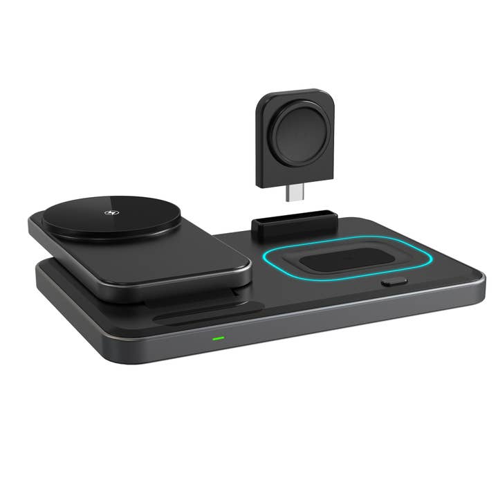 LAX Gadgets - Wholesale Charger - Flat Folding 3-in-1 Fast Wireless Charger -Retail Packaging7