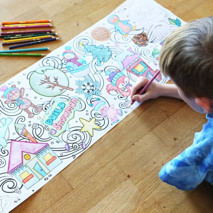 Artistic Chaos Ink | Winter Wonderland 18-Foot Coloring Roll for wholesale by Artistic Chaos Ink