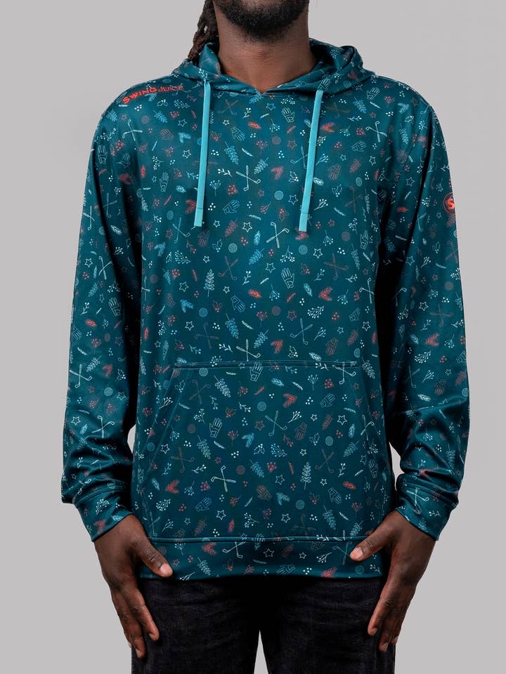 Deep Teal Golf & Hollys Men's Performance Hoodie for wholesale on Faire0