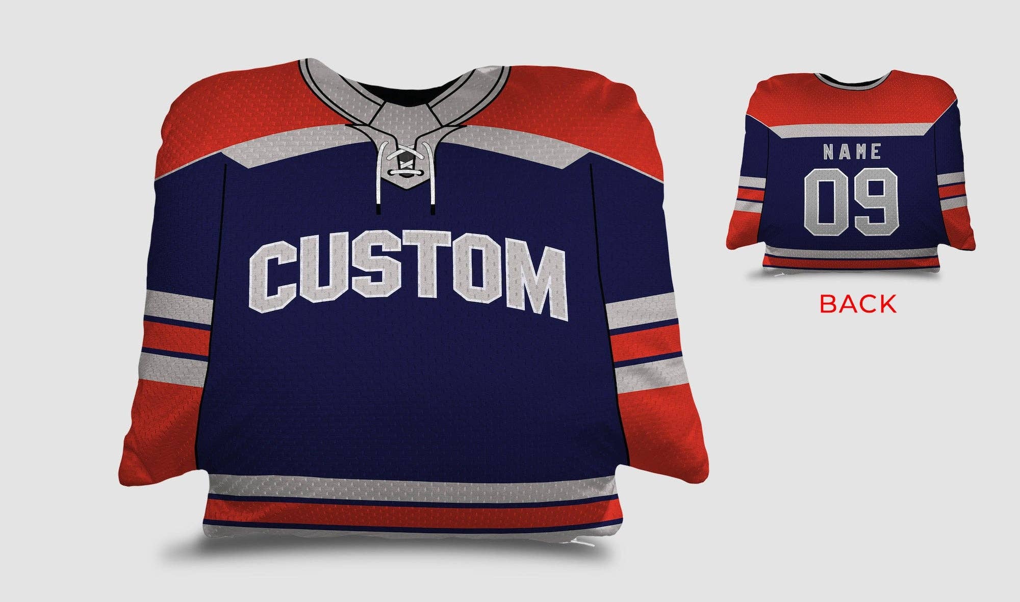 Sam and Zoey – Engroshandel Pyntepude – Personlig hockeytrøje-pude8