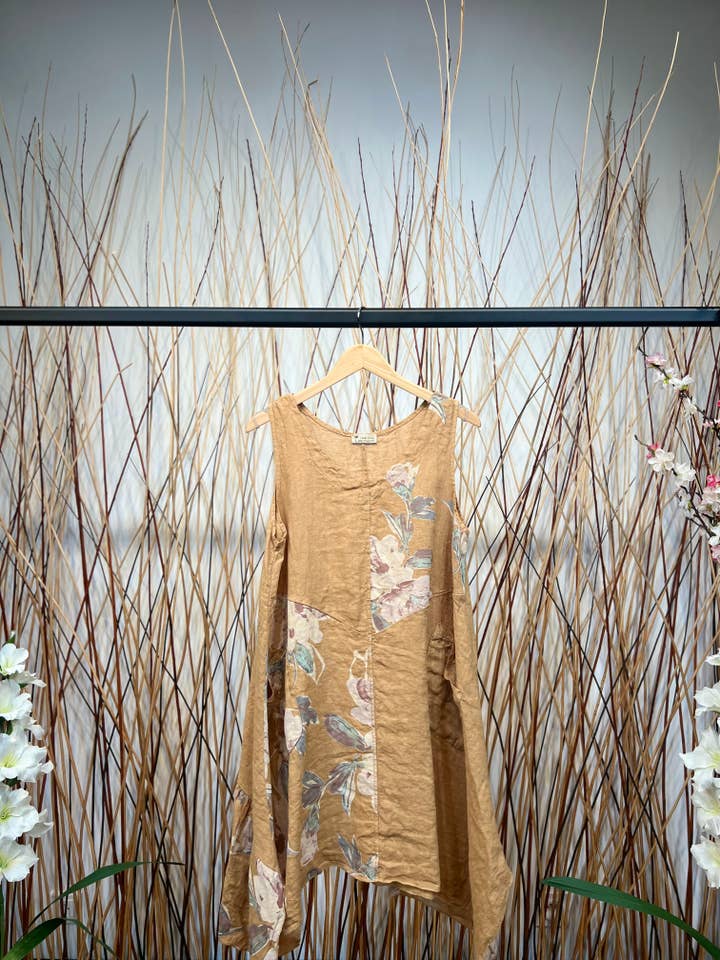 L'Emotion - Wholesale Tunic - Women's - 100% linen tunic with floral print