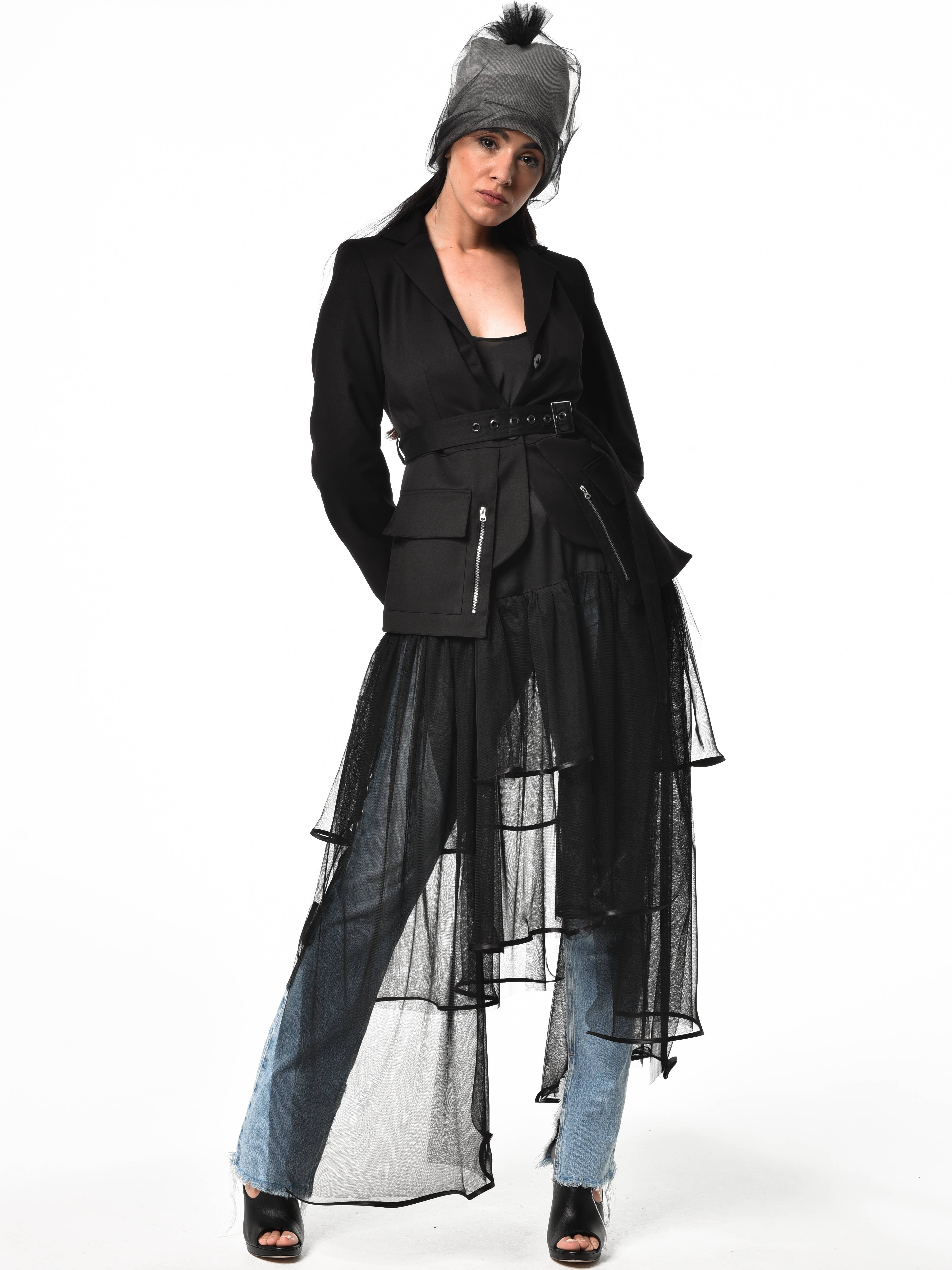 Metamorphoza - Wholesale Tuniek - Dames - Tuniek van satijn en mesh5