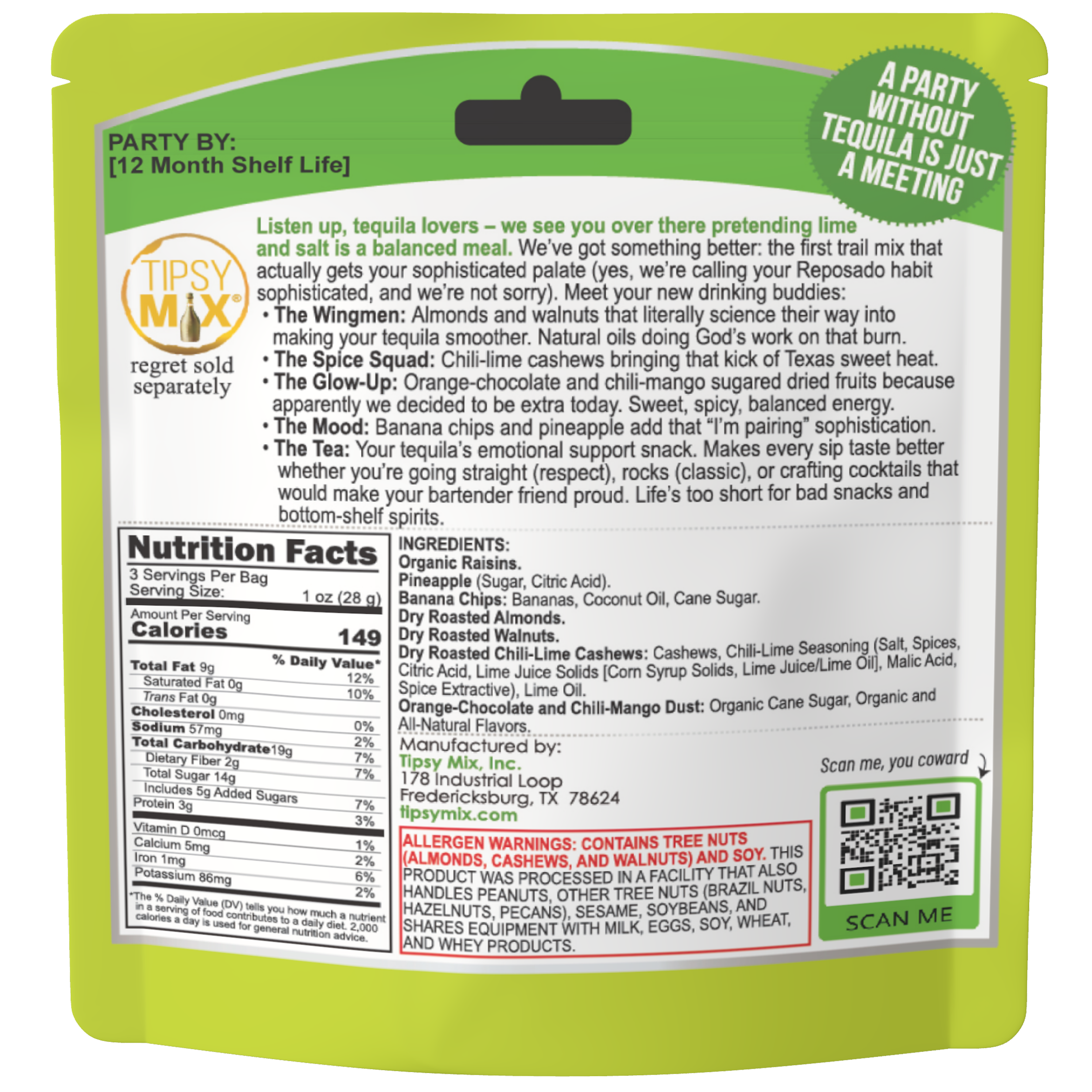 Tipsy Mix - Wholesale Trail Mix - 12. Wine & Liquor Paired Trail Mix MIXED CASE OF 615