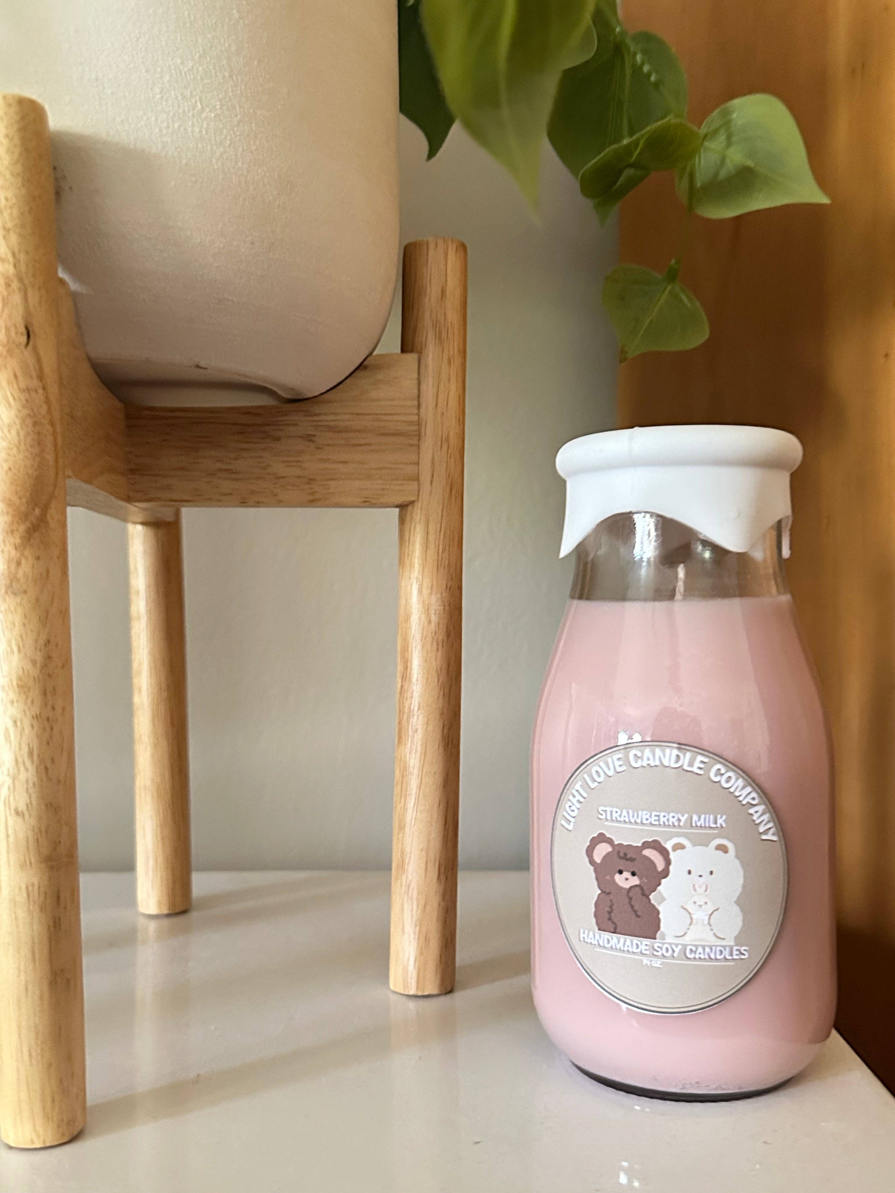 Light Love Candle Company - Wholesale Jar/Filled Candle - Strawberry Milk Candle Jar2