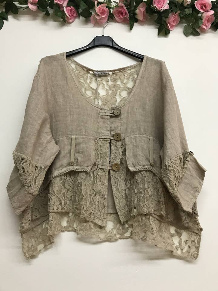 LINEN & COTTON HOUSE - Wholesale Jacket - Women's - VEST IN LINEN 9207 SPRING SUMMER
