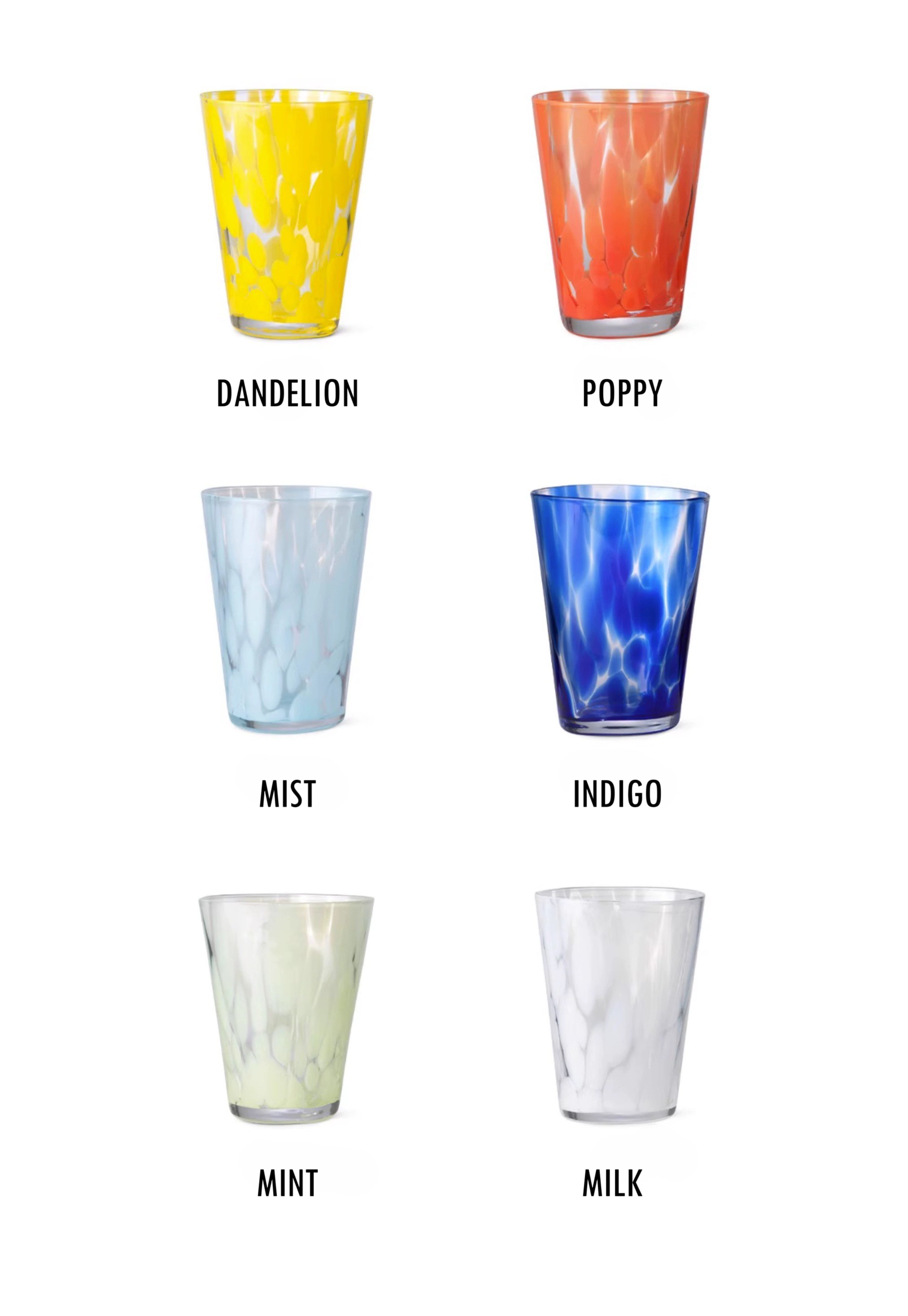 INSPECIAL HOME - Wholesale Drinkglas/beker - Mondgeblazen gekleurde monochrome drinkglazen met stippen3