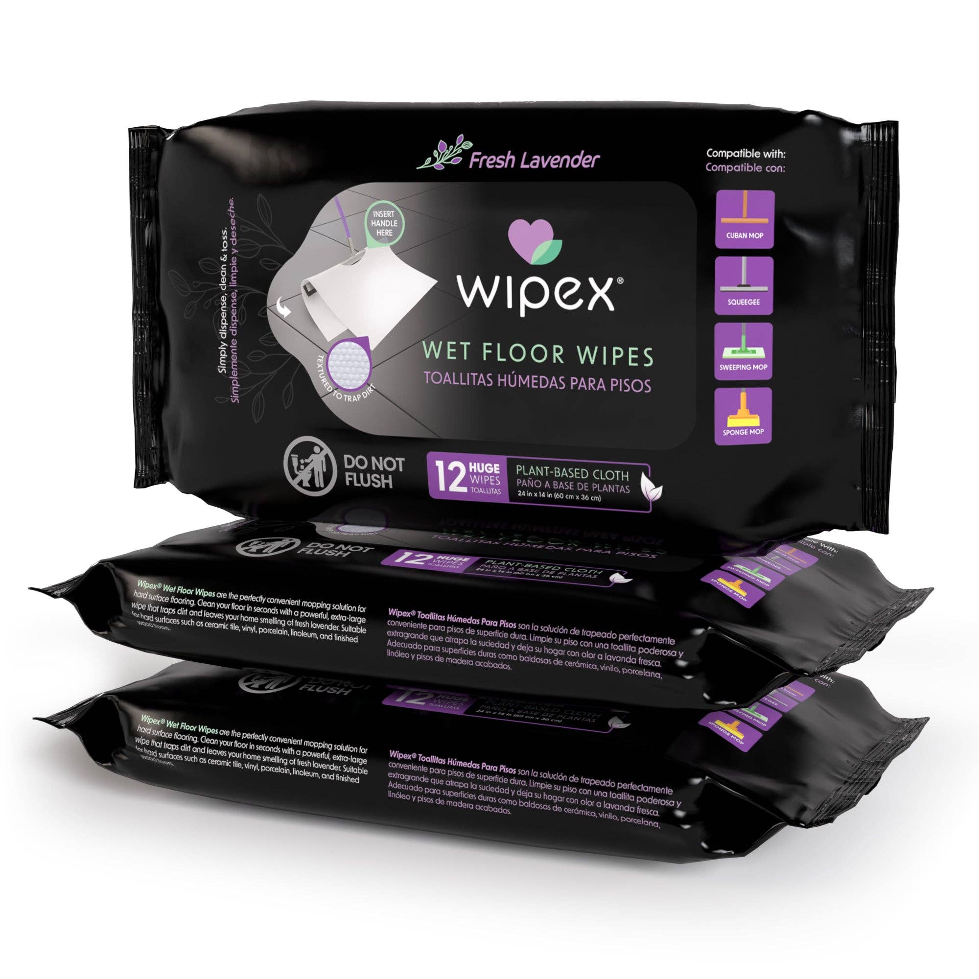 Wipex - Vente Nettoyant pour sols - Lingettes humides Wipex EarthFriendly XL | Tampons nettoyants pour sols sans plastique9