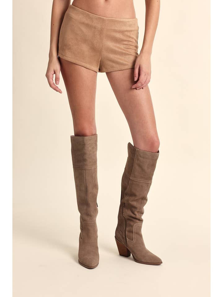 Sky to Moon - Wholesale Shorts - Women's - SUEDE SOLID COLOR SLIM FIT-IN STRETCH MICRO SHORTS10