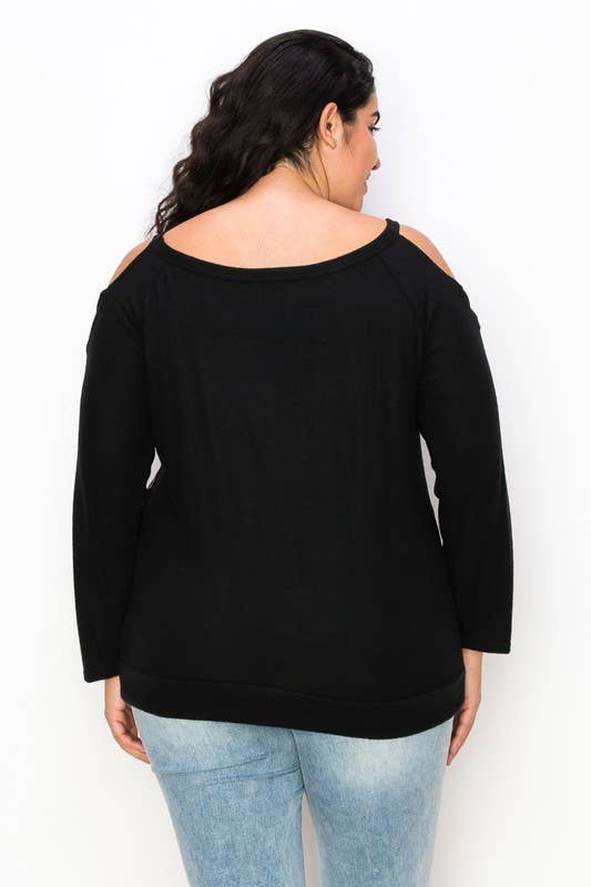 A.gain – Großhandel Strickoberteil – Damen – 10766LP561 - COLD-SHOULDER-TOP MIT TIERMUSTER IN ÜBERGRÖSSE13