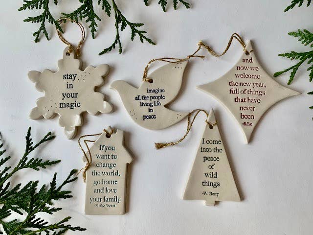 CSF Ceramics - Vente Objets de décoration - Ornement en céramique : flocon de neige1