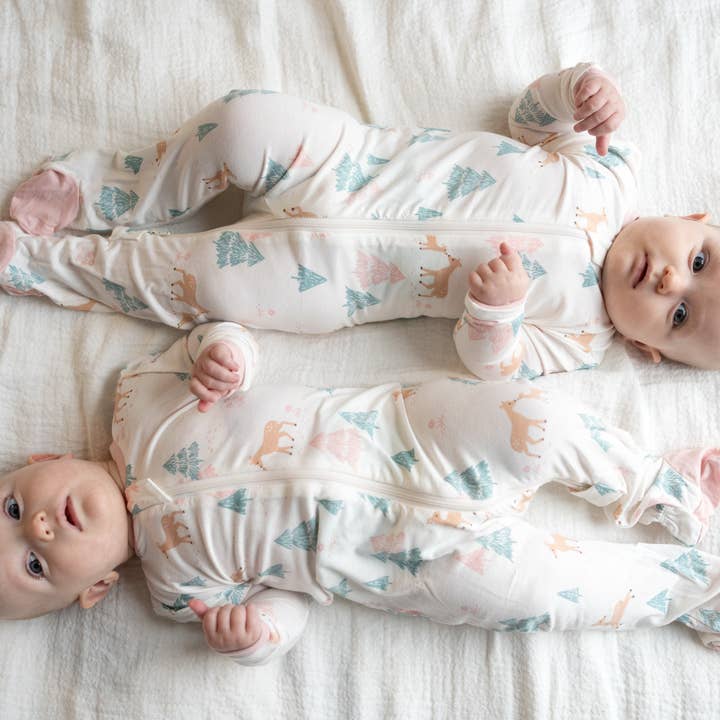 Bamboo Footies with Two Way Zipper for wholesale by Silkberry Baby