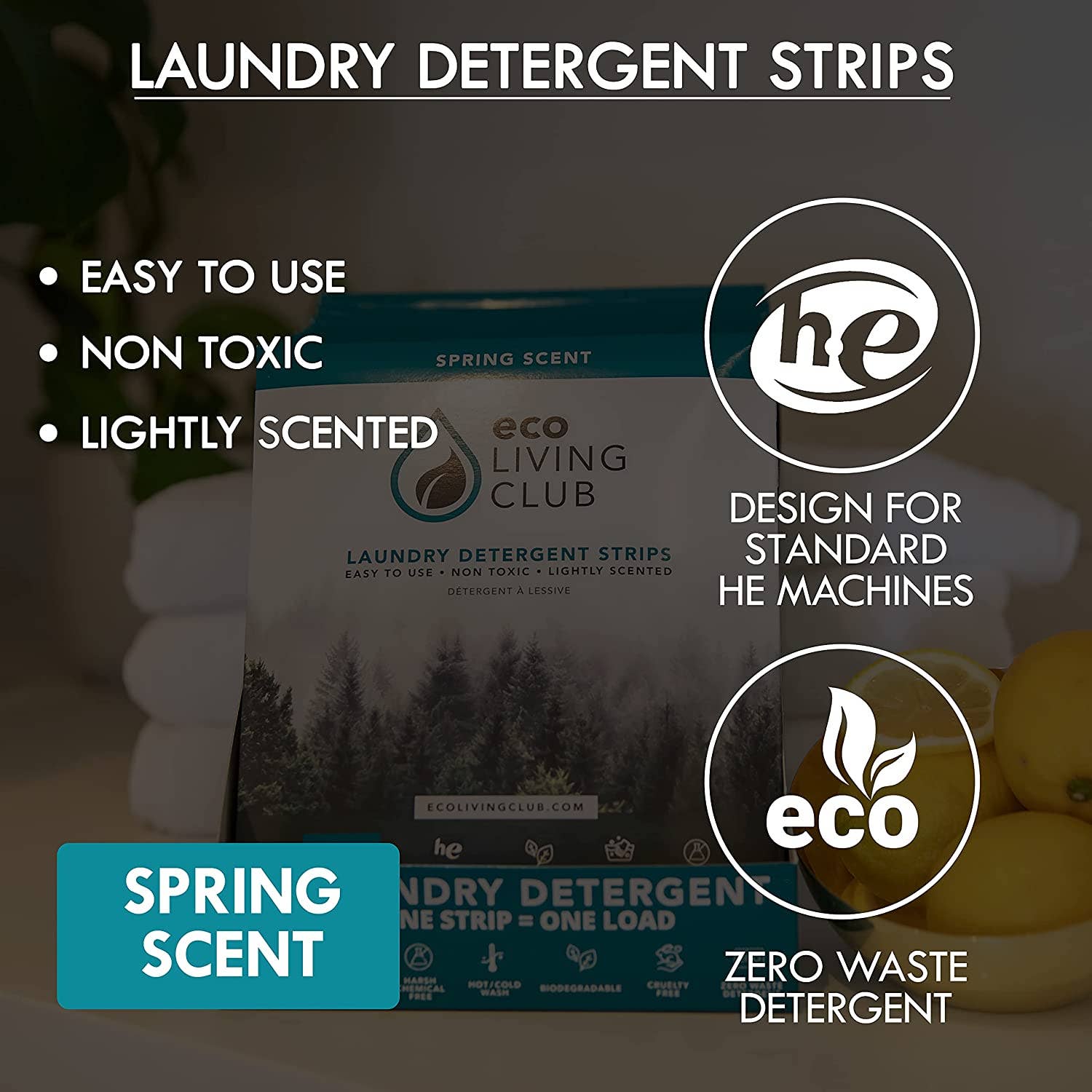 Eco Living Club – Großhandel Waschpulver/-kapseln – Eco Living Club Duftende Waschstreifen für empfindliche Haut8