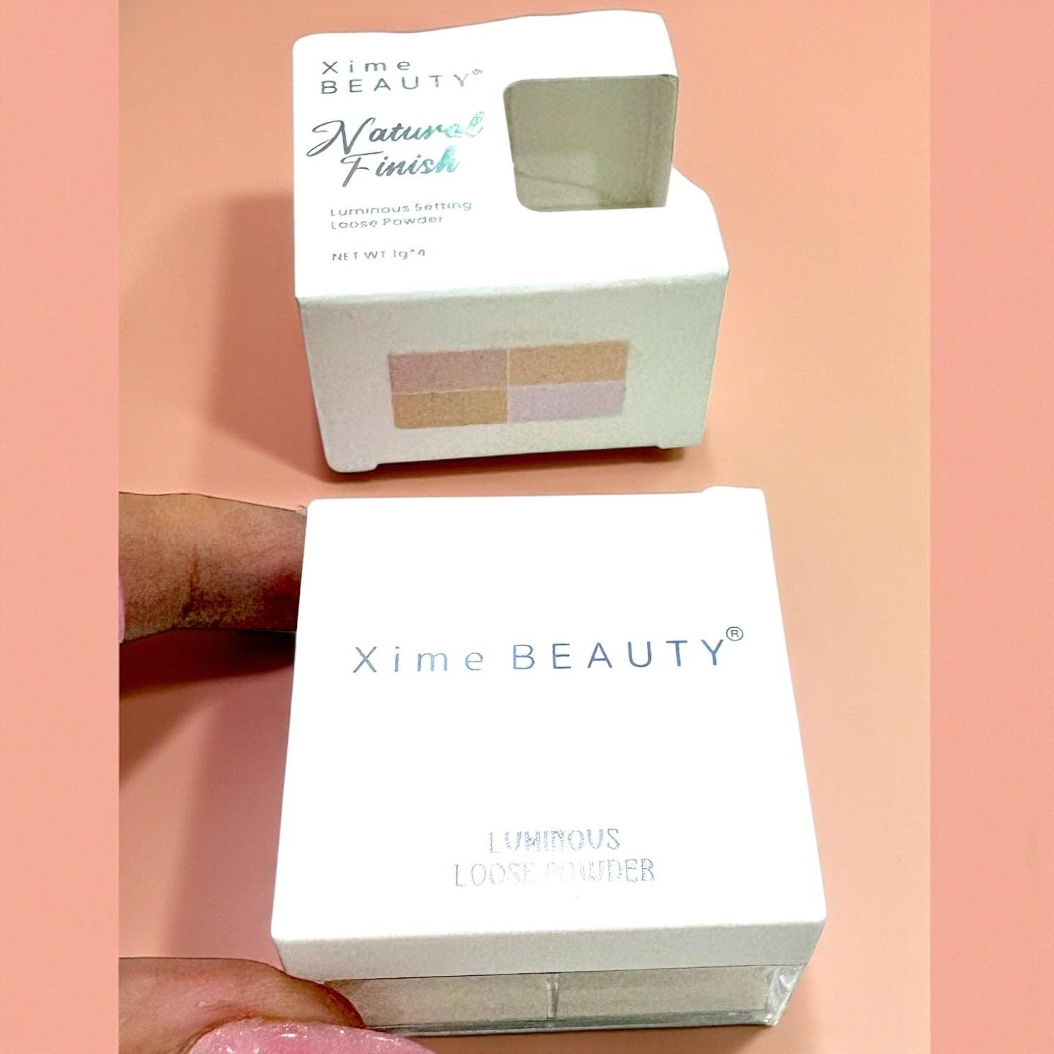 XIME BEAUTY – Spray/pó de maquilhagem por atacado – Pó Solto de Acabamento Luminoso - Acabamento Natural - Tom: QUENTE2