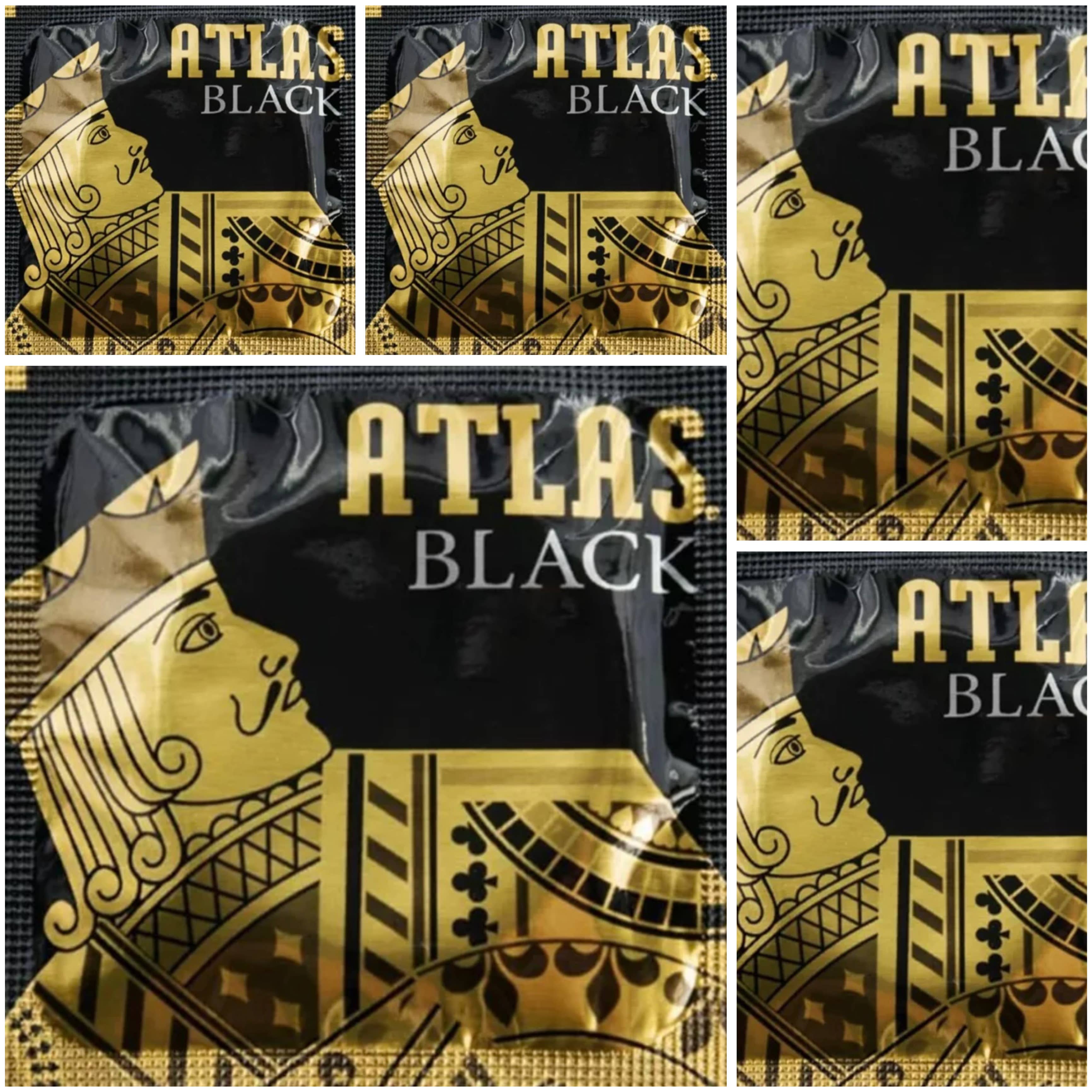 Yolo ent - Vente Contraceptif/préservatif - Étui de 1000 préservatifs Atlas Black en latex de qualité supérieure, couleur noire1