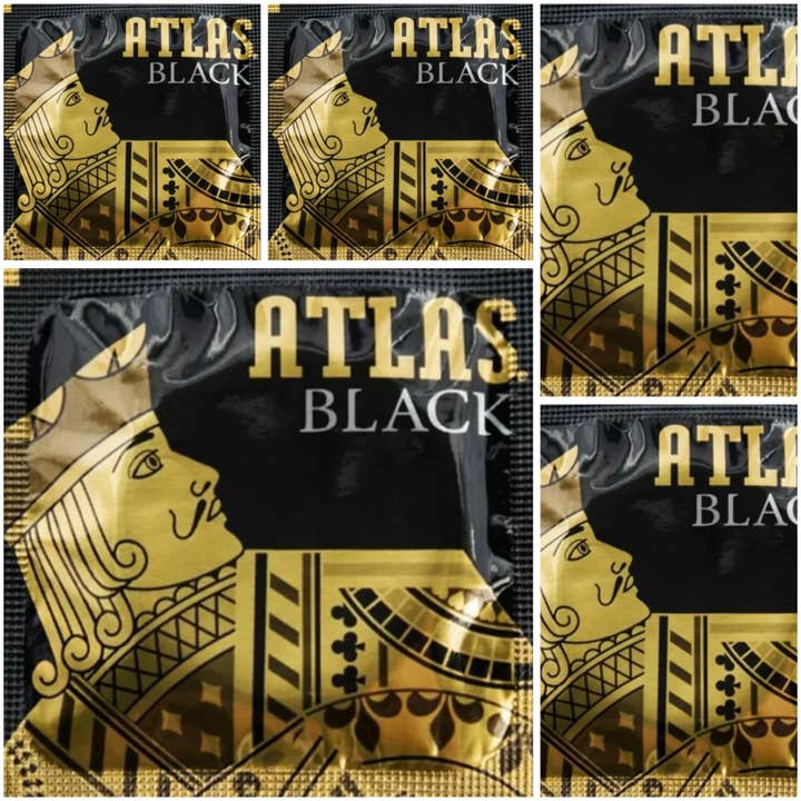 Yolo ent - Vente Contraceptif/préservatif - Étui de 1000 préservatifs Atlas Black en latex de qualité supérieure, couleur noire1