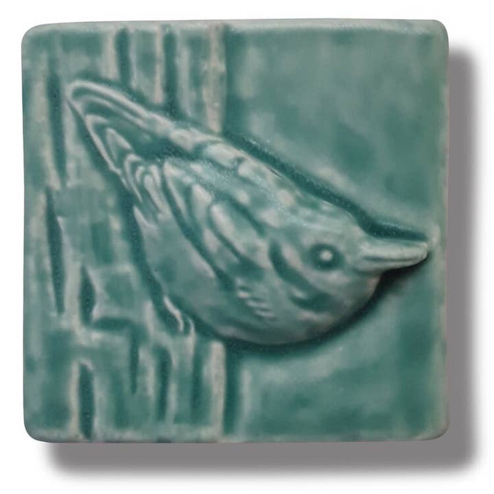 Nuthatch Art Fliese 10,2 x 10,2 cm für den Großhandel von Whistling Frog Tile Inc.