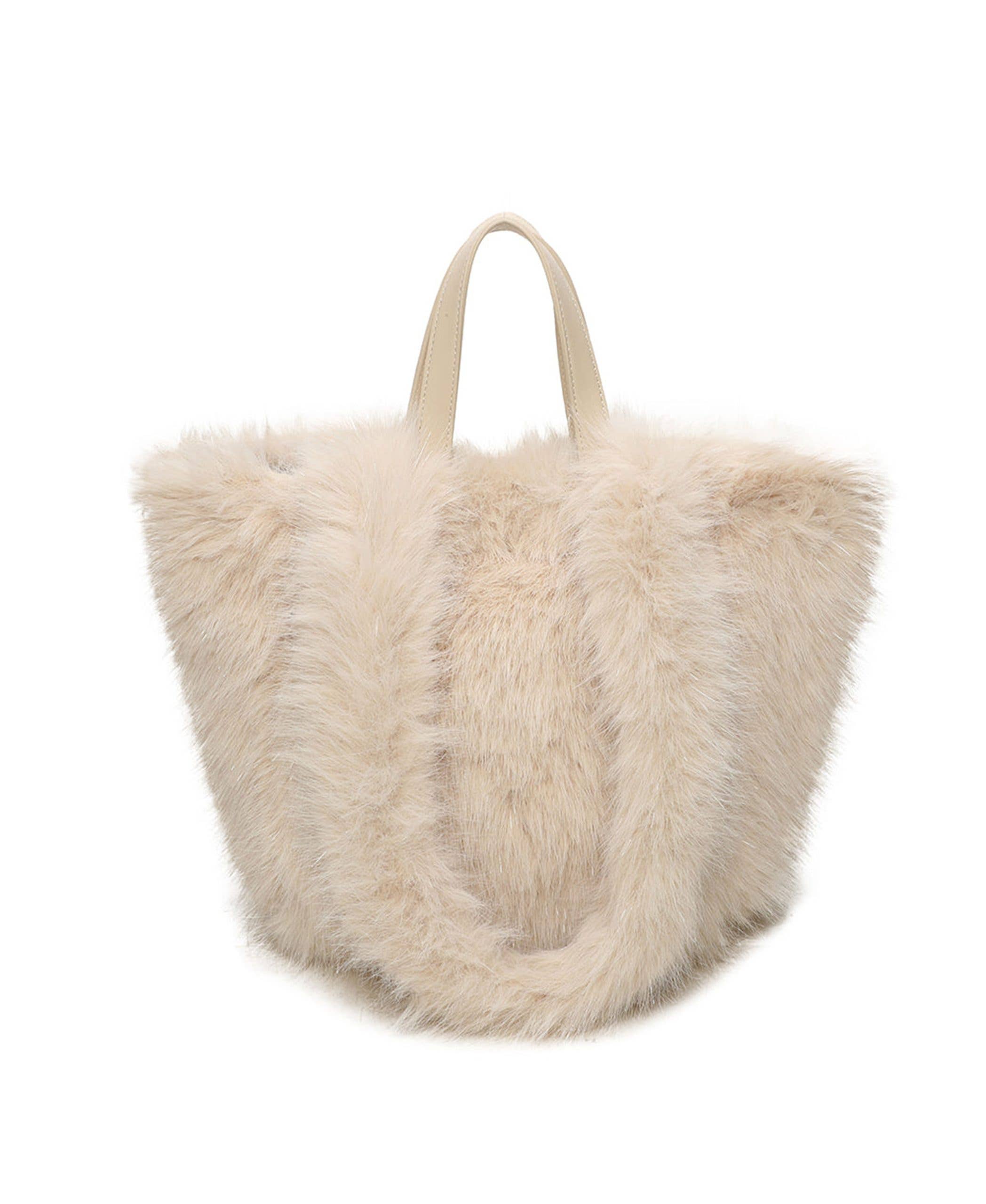 Ellas Trading – wholesale Bärkasse - Dam – Vändbar axelväska i leopardmönstrad fuskpäls med glitter5