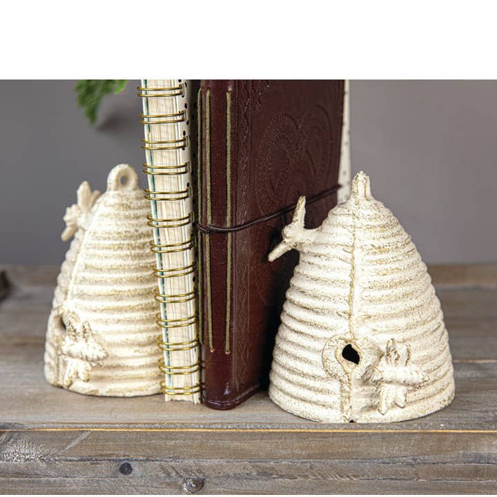 Beehive Cast Iron Bookends for wholesale by Manual Woodworkers and Weavers, Inc.