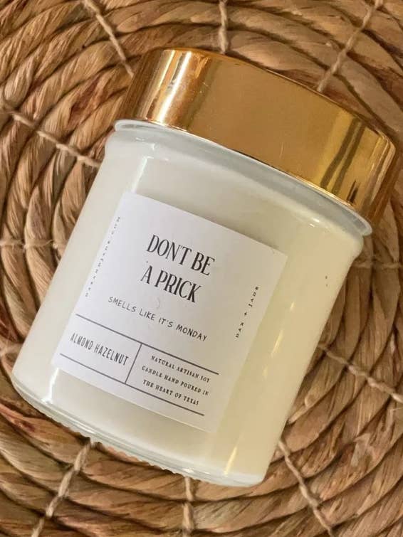 Candela di soia Don't Be A Prick- Smells Like It's Monday per la vendita all'ingrosso da parte di dax + jade