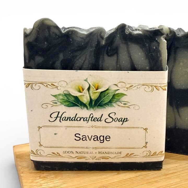 Jabón en barra de carbón y arcilla para venta al por mayor de Calla Lily Cosmetics