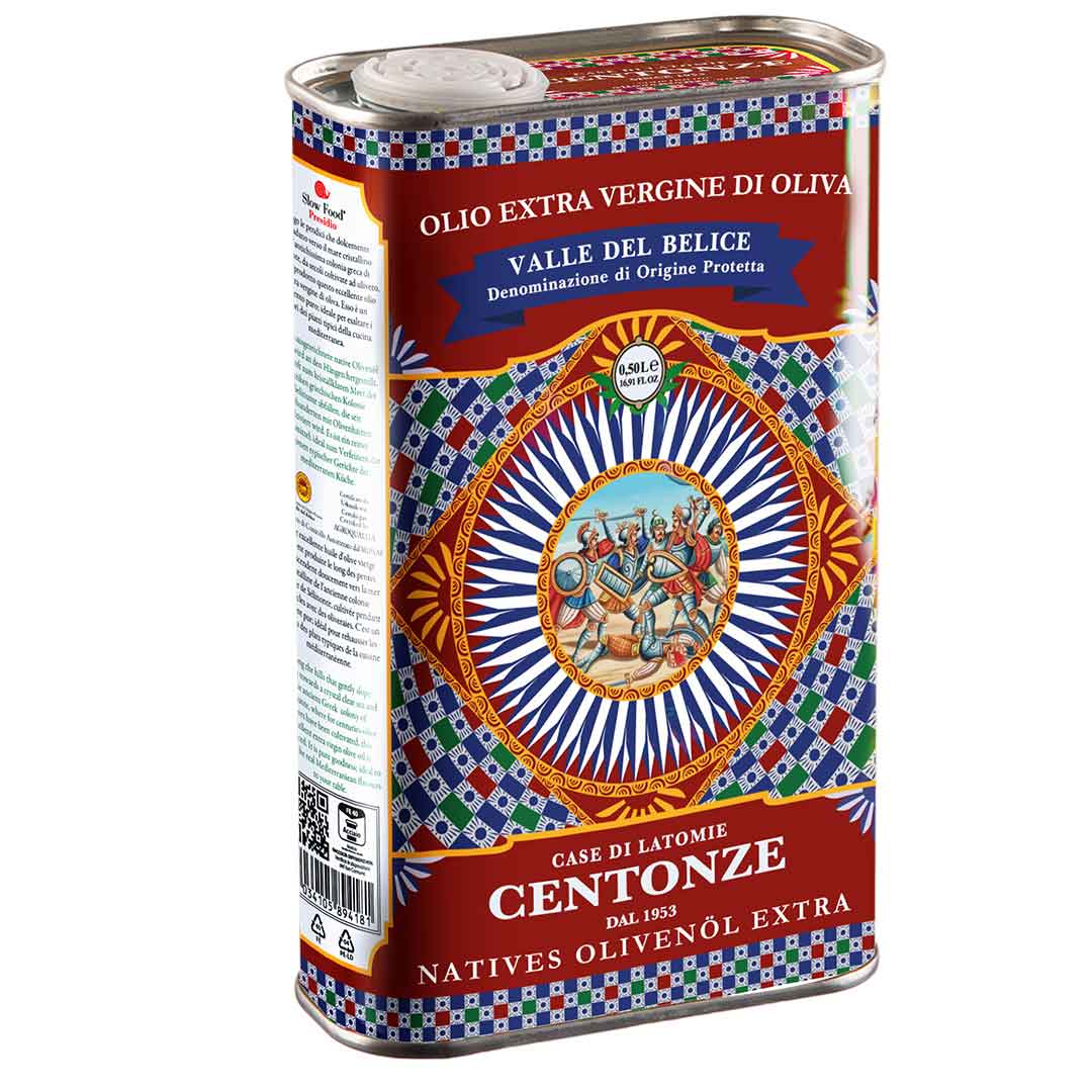 Ciao Imports - Wholesale Olive Oil - Centonze, 'Case di Latomie' D.O.P. Valle del Belice, Extra Virgin Olive Oil, Iconic Tin (500ml/16.9 fl oz)0