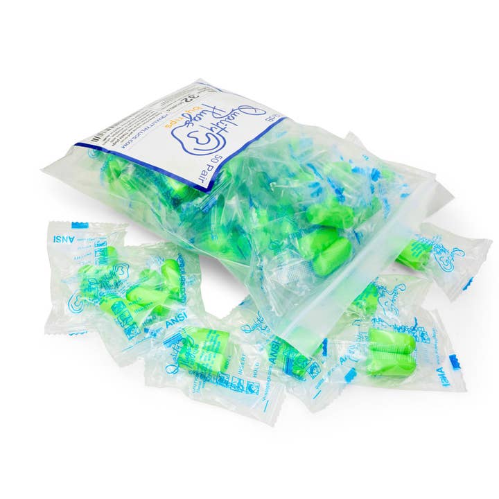 Quality Plugs - Wholesale Earplugs - 50 Pairs of Quality Foam Earplugs for Sleeping NRR: 32 dB