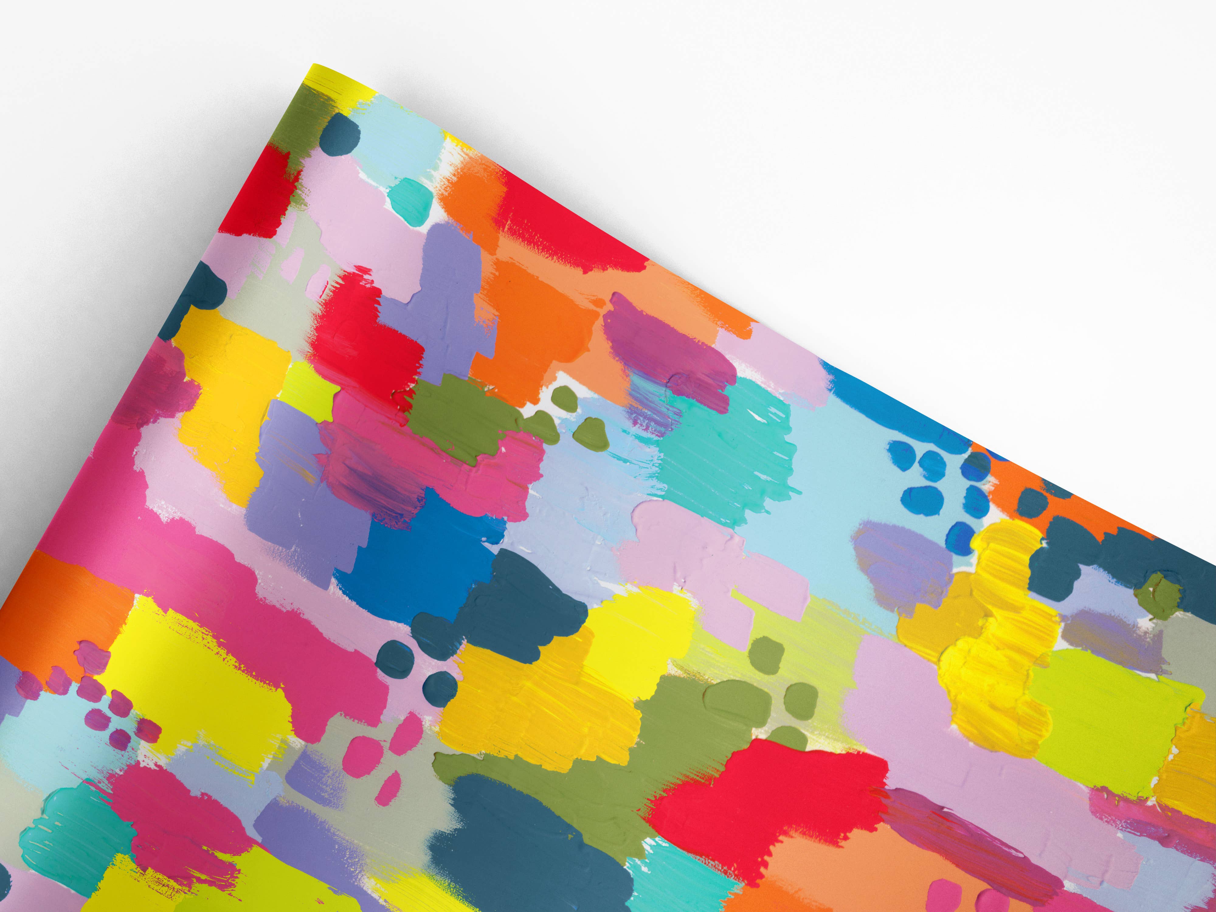 The Paper Curator - Wholesale Flat Wrap - Happy Paint Wrap | Wrapping Paper | Gift Wrap | Painterly1