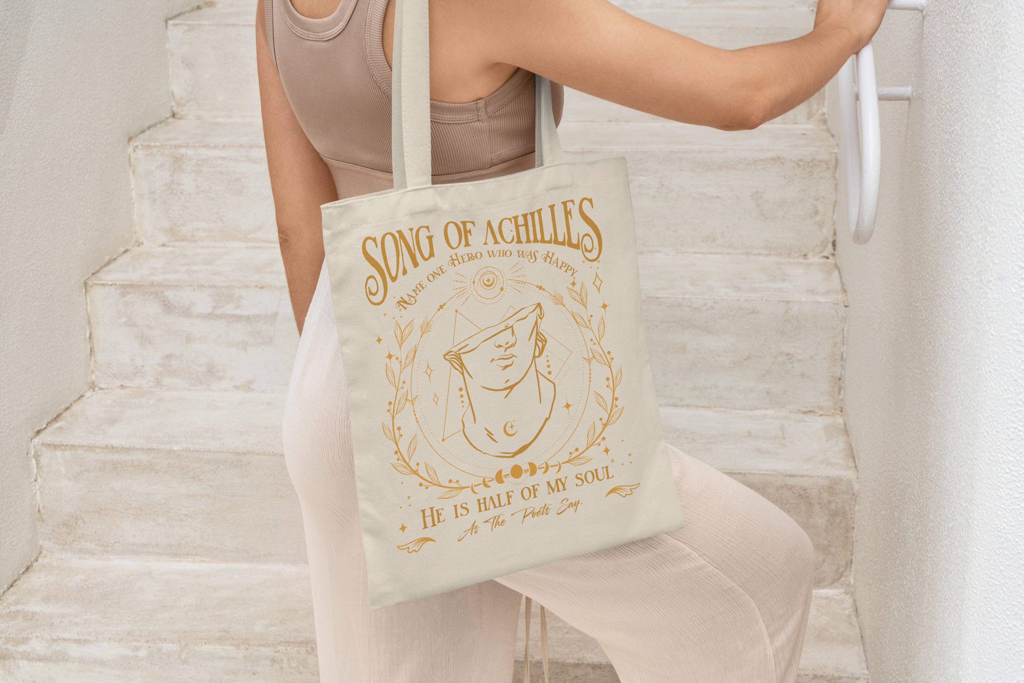 MagicMerchEmporium - Wholesale Tote bag – Unisex - Song of Achilles Tote Bag0