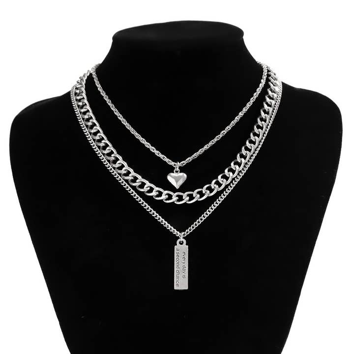 TYPE SIMPLE MULTI-LAYER CHAIN NECKLACE_CWAJE1129 for wholesale on Faire4