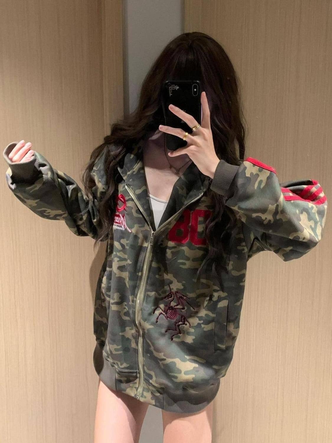 SALINA TRADING INC - Wholesale Hoodie - Women's - Vintage Camouflage Zip-Up Hoodie for Women1