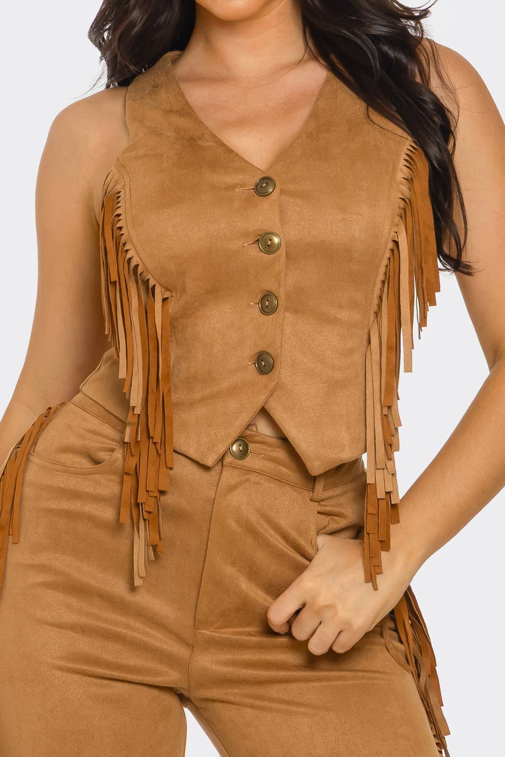 Julia by LoveJ – wholesale Top & pants set (NOT Loungewear) – Women's – Plus Size Button Down Side Tassel Top And Pants Set4