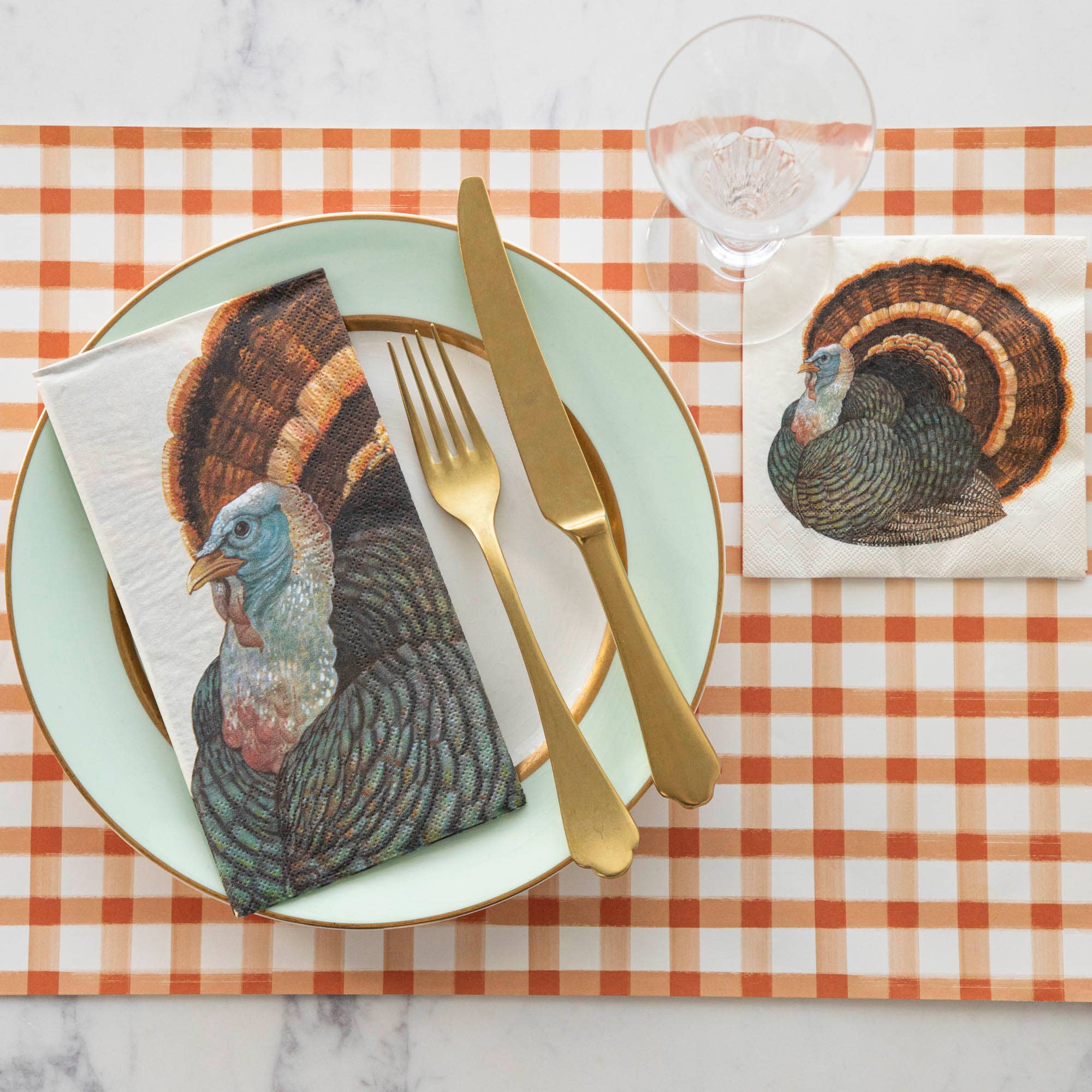 Hester & Cook - Stationery – wholesale Disposable napkin – Heritage Turkey Guest Napkin2