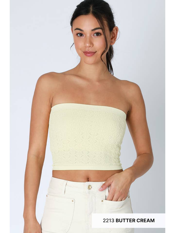 NIKIBIKI - Venta al por mayor Bustier - Mujer - NS8376 - Top de Tubo de Encaje Floral5