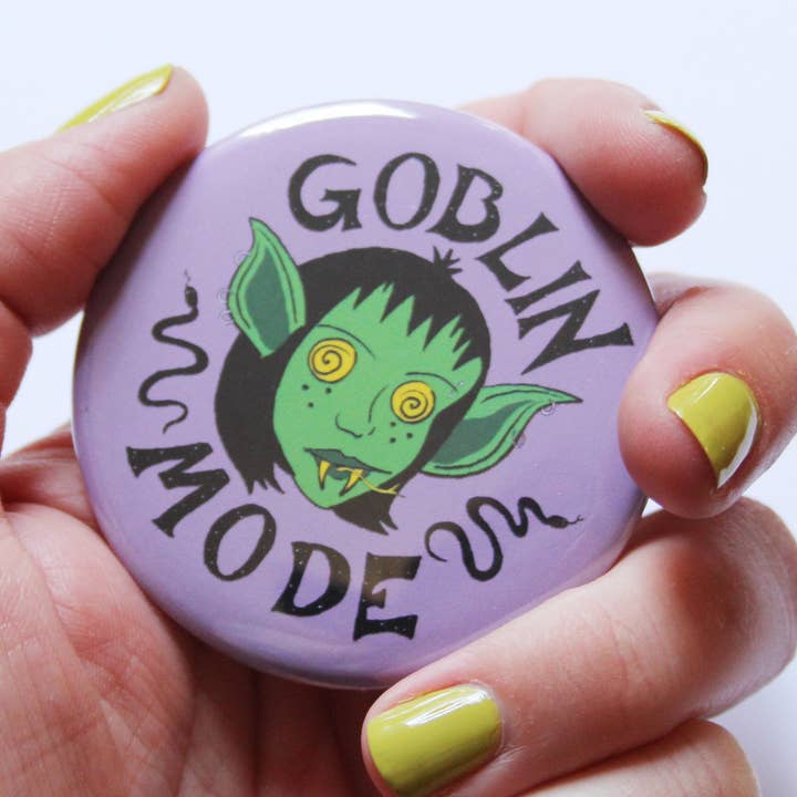Goblin Mode Pocket Mirror for wholesale by Midge Blitz
