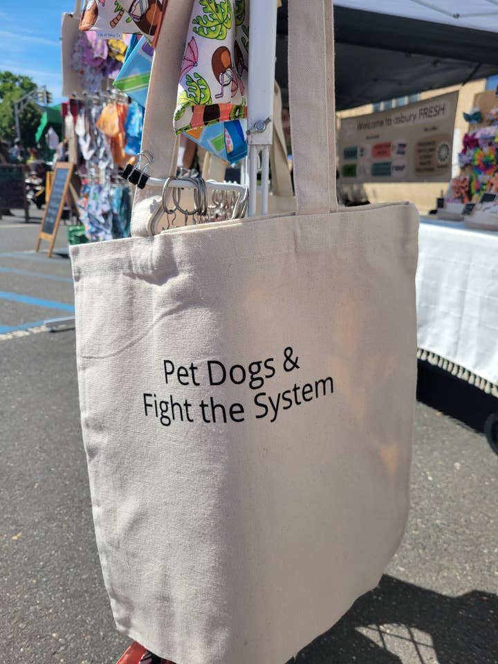 Pet Dogs and Fight the System tote for wholesale by Life of Daisy Co.